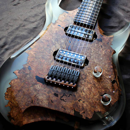 Poisonwood and Resin Electric Guitar with GlassCast 50 PLUS Clear Epoxy